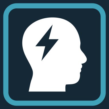 Beyin fırtınası vektör simgesi bir çerçeve içinde