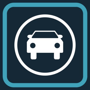 Araba vektör simgesi bir çerçeve içinde