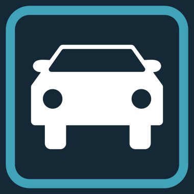 Araba vektör simgesi bir çerçeve içinde