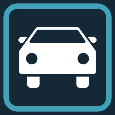 Araba vektör simgesi bir çerçeve içinde