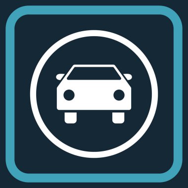 Araba vektör simgesi bir çerçeve içinde