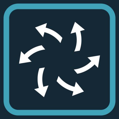 Santrifüj oklar bir çerçeve içinde simge vektör