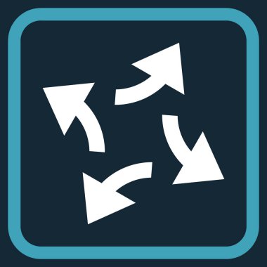 Santrifüj oklar bir çerçeve içinde simge vektör