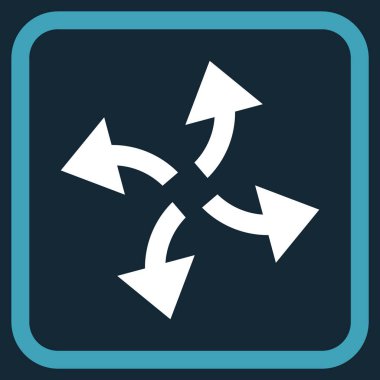 Santrifüj oklar bir çerçeve içinde simge vektör