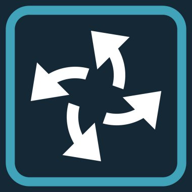 Santrifüj oklar bir çerçeve içinde simge vektör