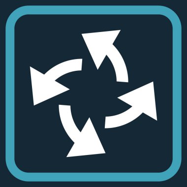 Santrifüj oklar bir çerçeve içinde simge vektör