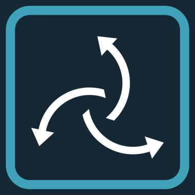 Santrifüj oklar bir çerçeve içinde simge vektör