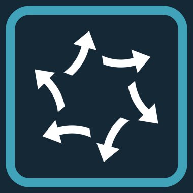 Santrifüj oklar bir çerçeve içinde simge vektör