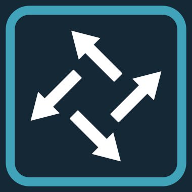 Santrifüj oklar bir çerçeve içinde simge vektör