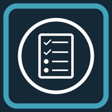 Denetim listesi sayfa vektör simgesi bir çerçeve içinde