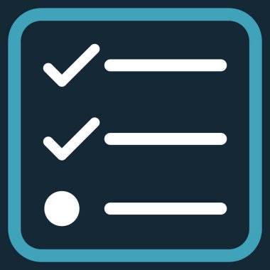 Denetim listesi vektör simgesi bir çerçeve içinde