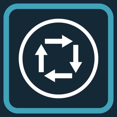 Dolaşım oklar bir çerçeve içinde simge vektör