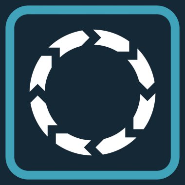 Dolaşım vektör simgesi bir çerçeve içinde