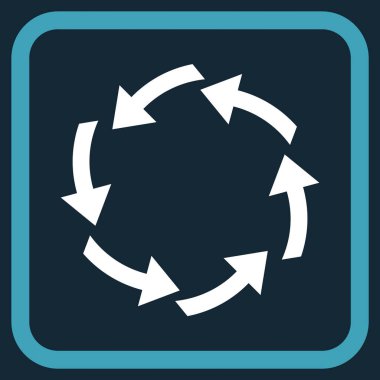 Dolaşım vektör simgesi bir çerçeve içinde