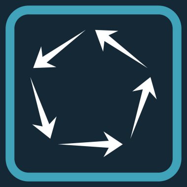 Dolaşım vektör simgesi bir çerçeve içinde