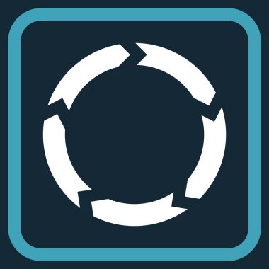 Dolaşım vektör simgesi bir çerçeve içinde