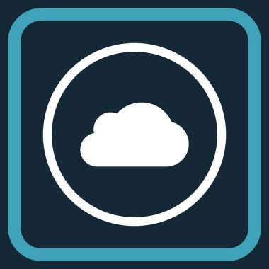 Bulut vektör simgesi bir çerçeve içinde