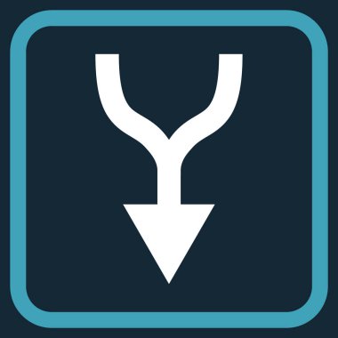 Vektör simgesi bir çerçeve içinde aşağı ok birleştirmek