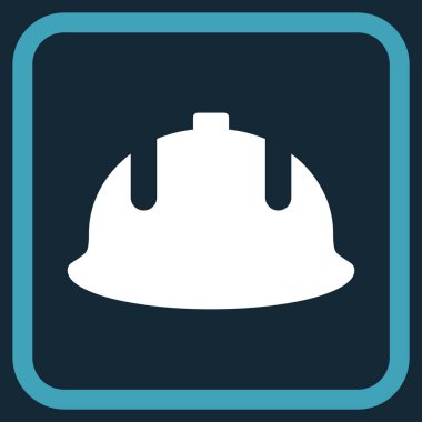 İnşaat kask vektör simgesi bir çerçeve içinde