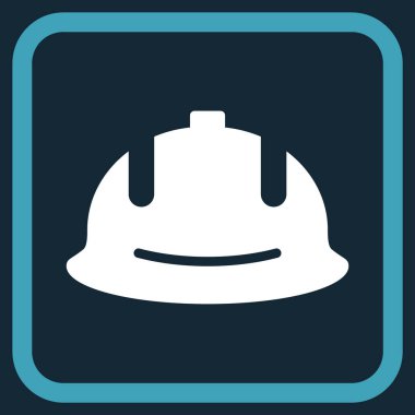 İnşaat kask vektör simgesi bir çerçeve içinde