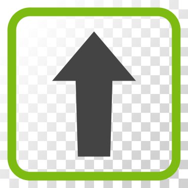 Vektör simgesi bir çerçeve içinde yukarı ok