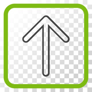 Vektör simgesi bir çerçeve içinde yukarı ok