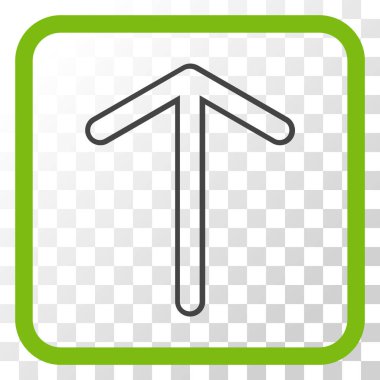 Vektör simgesi bir çerçeve içinde yukarı ok