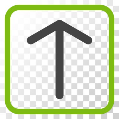 Vektör simgesi bir çerçeve içinde yukarı ok