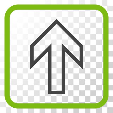 Vektör simgesi bir çerçeve içinde yukarı ok