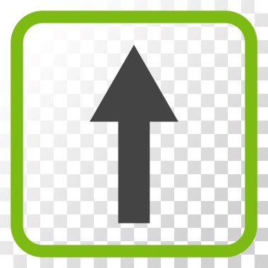 Vektör simgesi bir çerçeve içinde yukarı ok