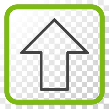 Vektör simgesi bir çerçeve içinde yukarı ok