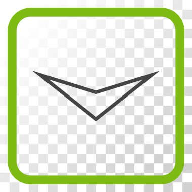 Vektör simgesi bir çerçeve içinde aşağı ok ucu