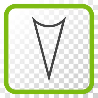 Vektör simgesi bir çerçeve içinde aşağı ok ucu