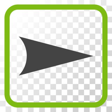 Ok ucu doğru vektör simgesi bir çerçeve içinde