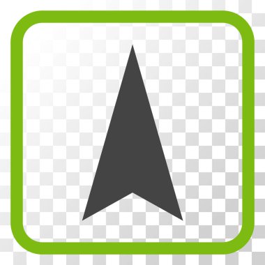 Vektör simgesi bir çerçeve içinde yukarı ok ucu