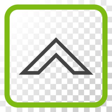 Vektör simgesi bir çerçeve içinde yukarı ok ucu