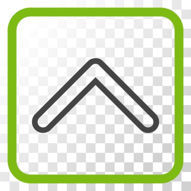 Vektör simgesi bir çerçeve içinde yukarı ok ucu