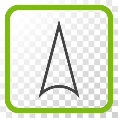 Vektör simgesi bir çerçeve içinde yukarı ok ucu