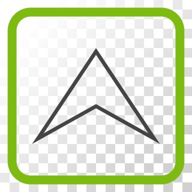 Vektör simgesi bir çerçeve içinde yukarı ok ucu