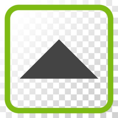 Vektör simgesi bir çerçeve içinde yukarı ok ucu