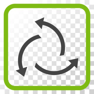 Santrifüj oklar bir çerçeve içinde simge vektör