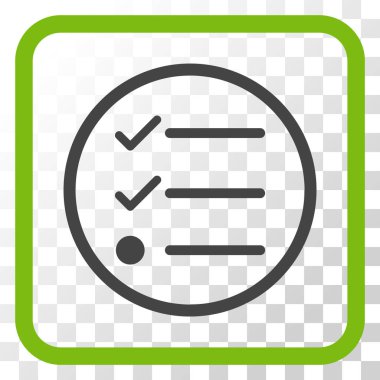 Denetim listesi vektör simgesi bir çerçeve içinde