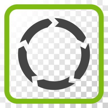 Dolaşım vektör simgesi bir çerçeve içinde