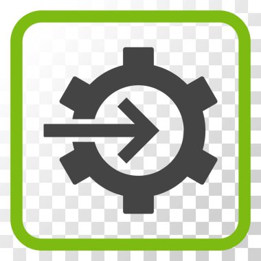 COG Tümleştirme vektör simgesi bir çerçeve içinde