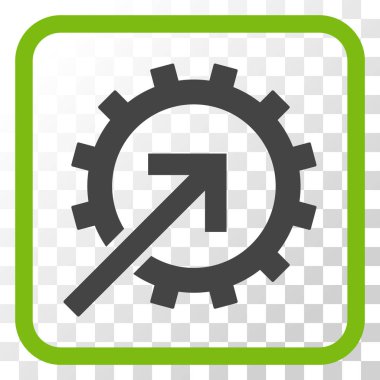 COG Tümleştirme vektör simgesi bir çerçeve içinde