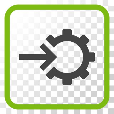 COG Tümleştirme vektör simgesi bir çerçeve içinde