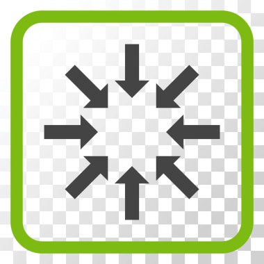 Daraltma okları vektör simgesi bir çerçeve içinde