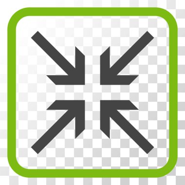 Oklar vektör simgesi bir çerçeve içinde collide