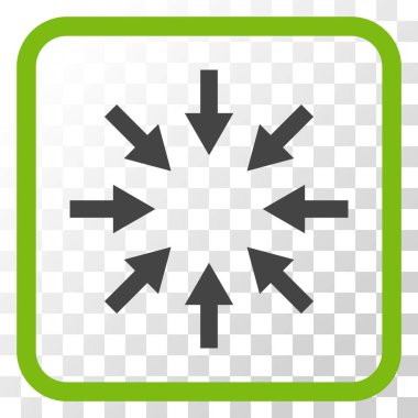 Kompakt oklar bir çerçeve içinde simge vektör