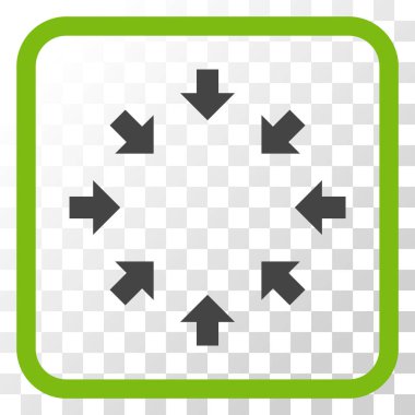 Kompakt oklar bir çerçeve içinde simge vektör